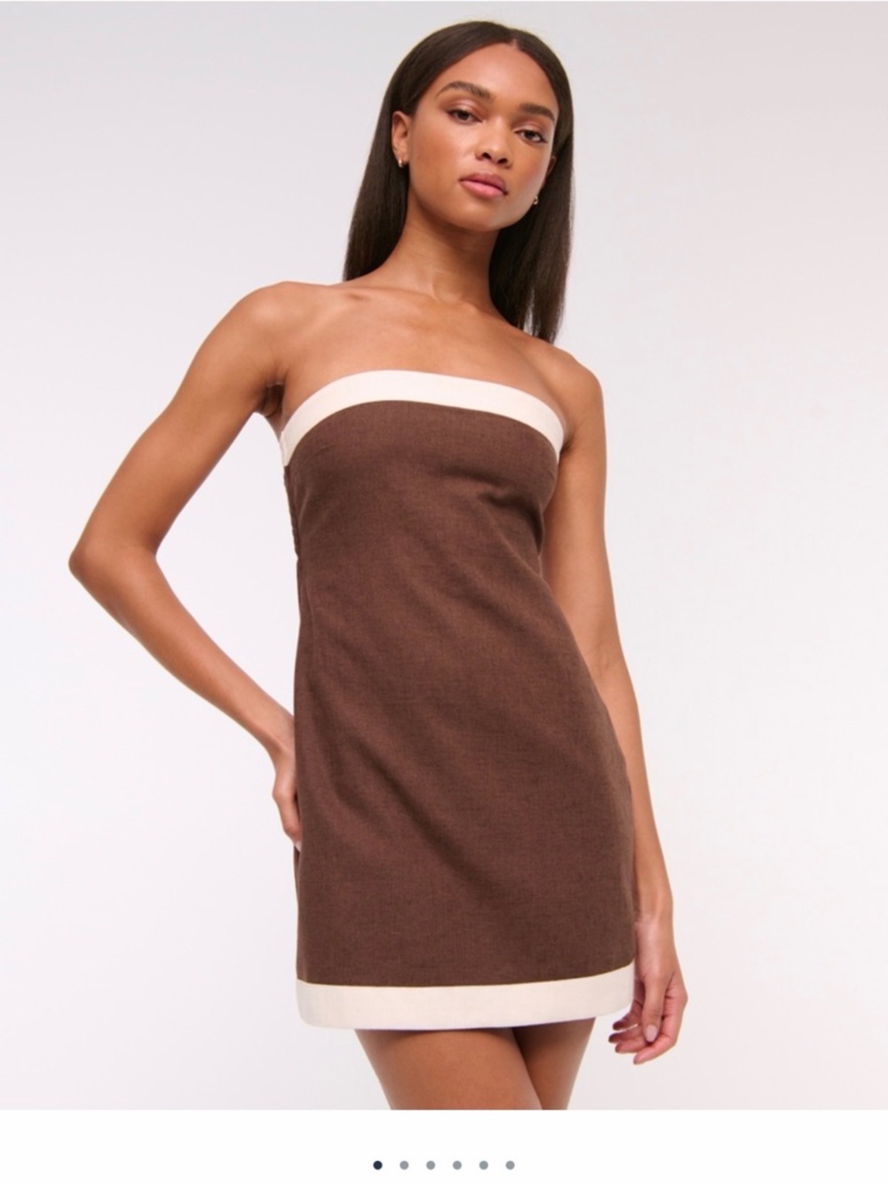 Abercrombie & Fitch Brown Strapless Linen Blend SKORT - XL Tall - NWT